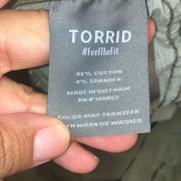 Torrid army green cargo Gorpcore Streetwear pants 4X tall 48” waist #722 - Picture 6 of 8